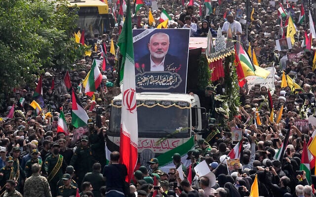 Israel acknowledges it killed Hamas political chief in Iran