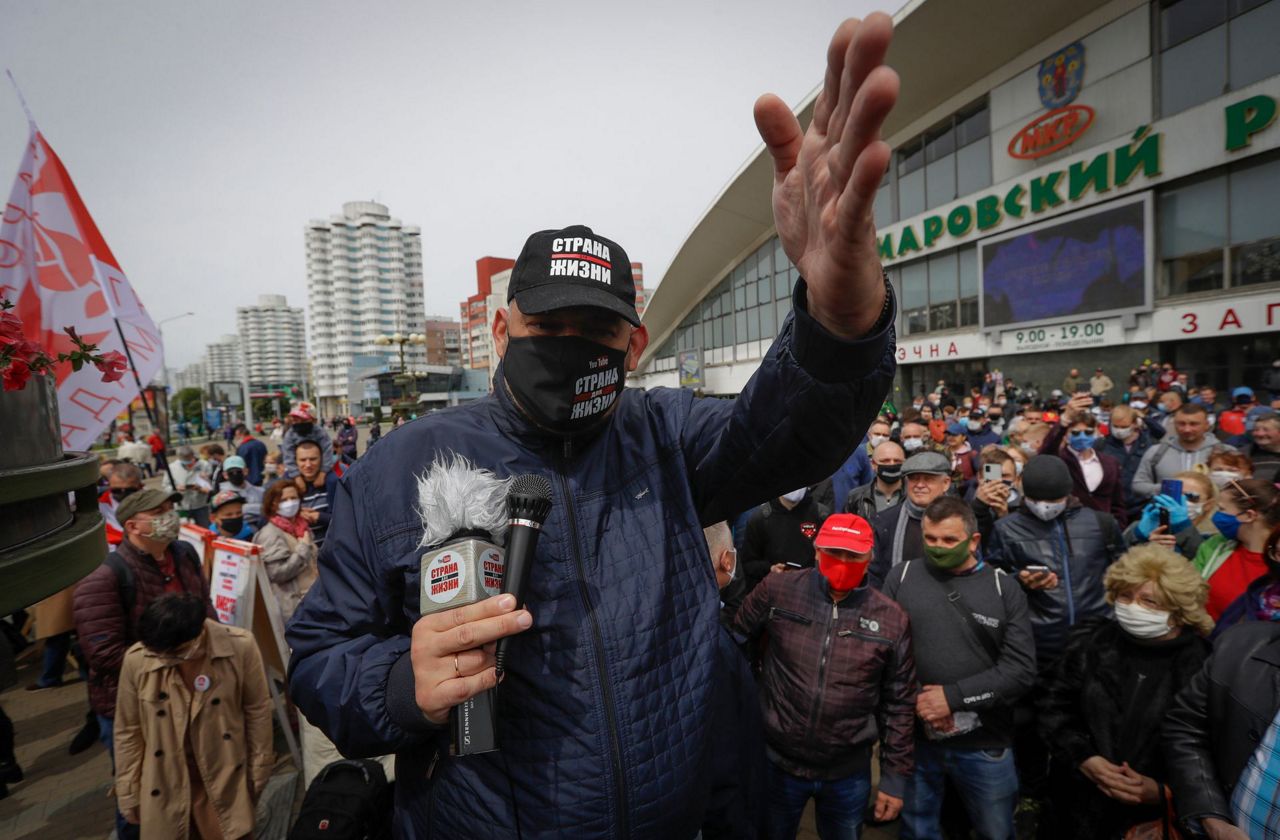 Belarus releases opposition leader’s husband after high-level US visit